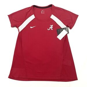 NEW Nike Alabama Crimson Tide Dry Crew Shirt Miler Top Women's Medium Red 923291
